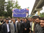 حضور پر شور کارکنان، اساتید و دانشجویان دانشگاه ملی مهارت استان کرمانشاه در مراسم استقبال از سفر رئیس جمهور 2
